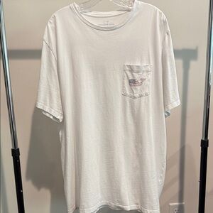 Vineyard Vines White USA T-Shirt with Pocket